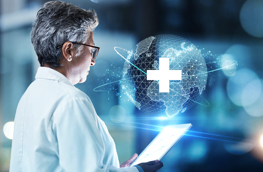 ME Plus MedeMass Indian Female Doctor iPad online appointment booking and telehealth facilities Altron HealthTech