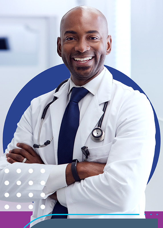 MediAdvance Merchant Capital Mature African Specialist Doctor Smiling