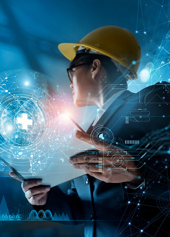 Occupational Health and Safety Wellness Person With Hardhat