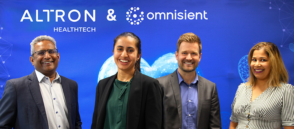 Altron HealthTech and Omnisient Partnership Healthcare News Leslie Moodley, Seema Daya, Mladen Čolić, and Nicolette Mudaly